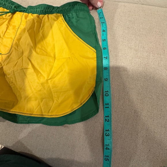 Green&  Yellow  unisex Athletic Shorts( listed under women’s 4 sizing) 💛💚zoom in - Picture 5 of 10
